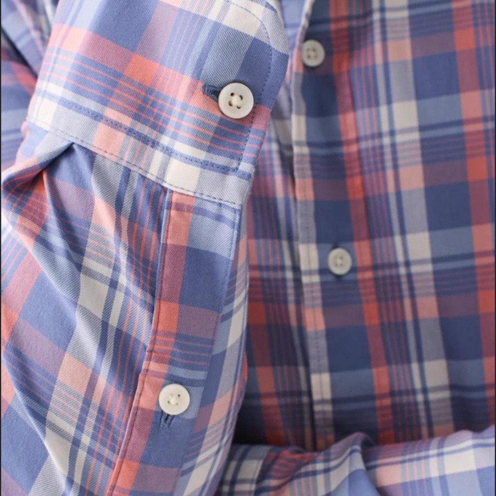Faherty Multicolor Plaid Button Down Shirt - image 4